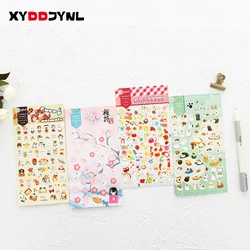 Lovely 1 Sheet PVC Stickers for Diary Scrapbook Notebooks Decoration Stationery Sticker Cartoon Packing Label School Supply