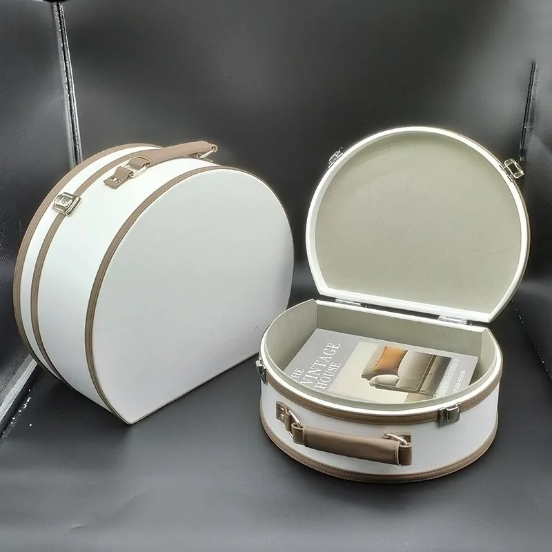 

Large Leather Storage Bin Semicircular Organizer Bins Clothes Organization Boxes Luxury Organizing Box Organizers Furniture