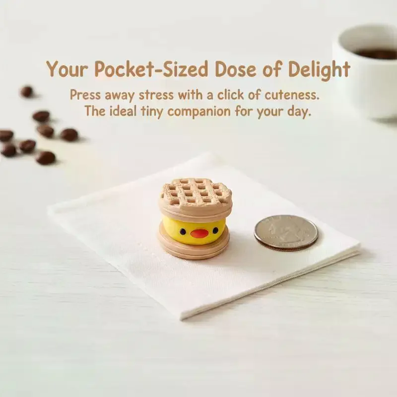 Duck Chick Waffle Fidget Toys Soft Durable Squeeze Stress Relief Toy for Kids Adults Office Vent Decompression Gifts