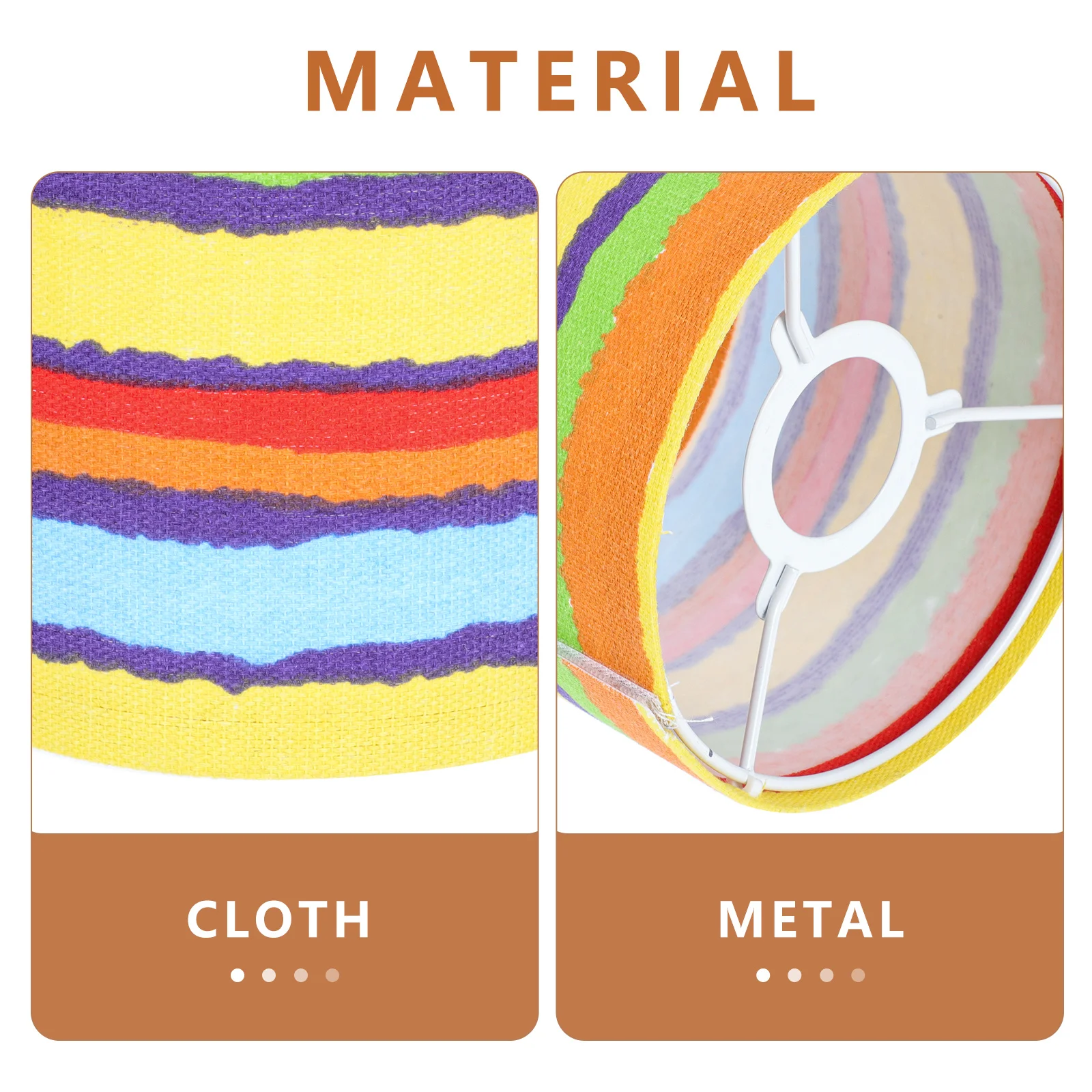 

1pc Lampshade Modern Simple Cloth Light Cover For Ceiling Wall Lamp Dust Proof Eye-Caring Soft Light Decorative Rainbow Lamp