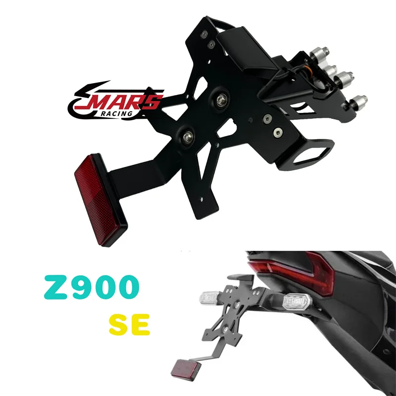 

FOR KAWASAKI Z900 SE 2025 2026 z900 25-26 Motorcycle Accessories LED Light Rear license plate holder Frame Bracket Rear Mudguard