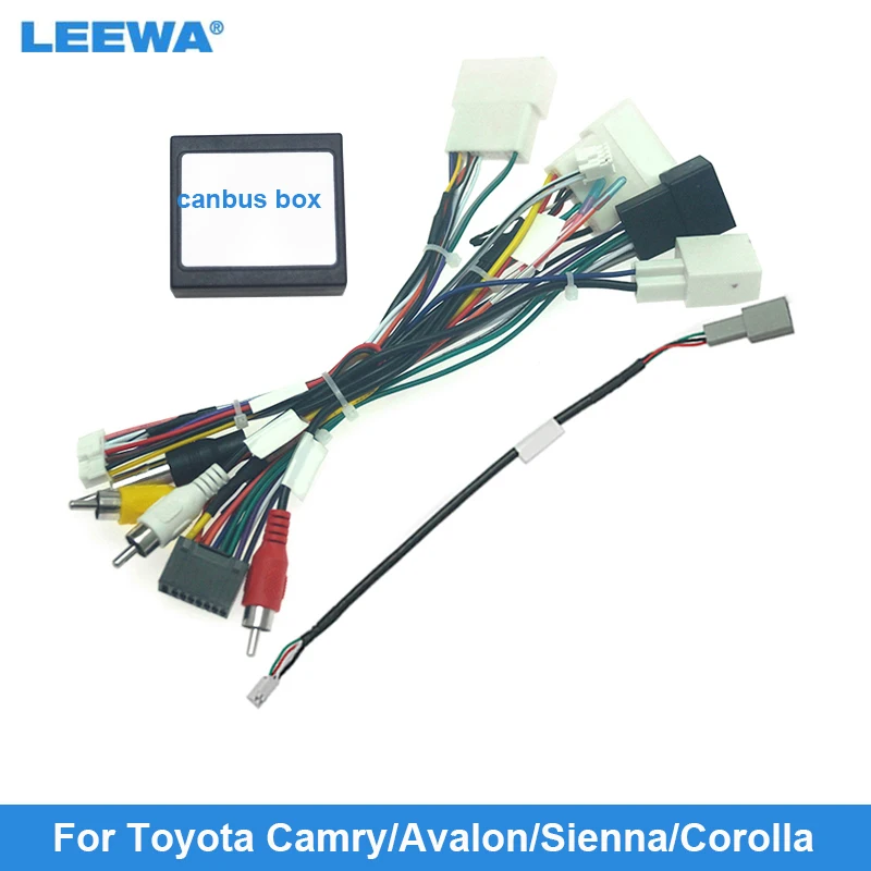 

LEEWA Car Audio Android 16Pin Wiring Cable Adapter For Toyota Camry(2018+)/Avalon(2019+)/Sienna(18-20)/Corolla(2020+)