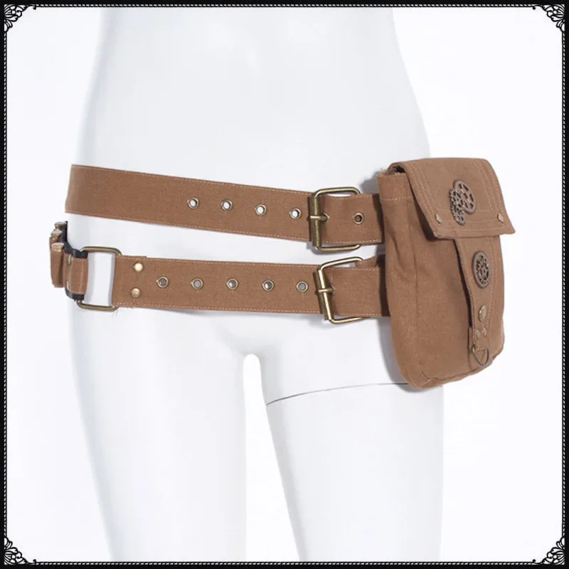 

Retro locomotive bag, medieval mobile phone canvas bag for women