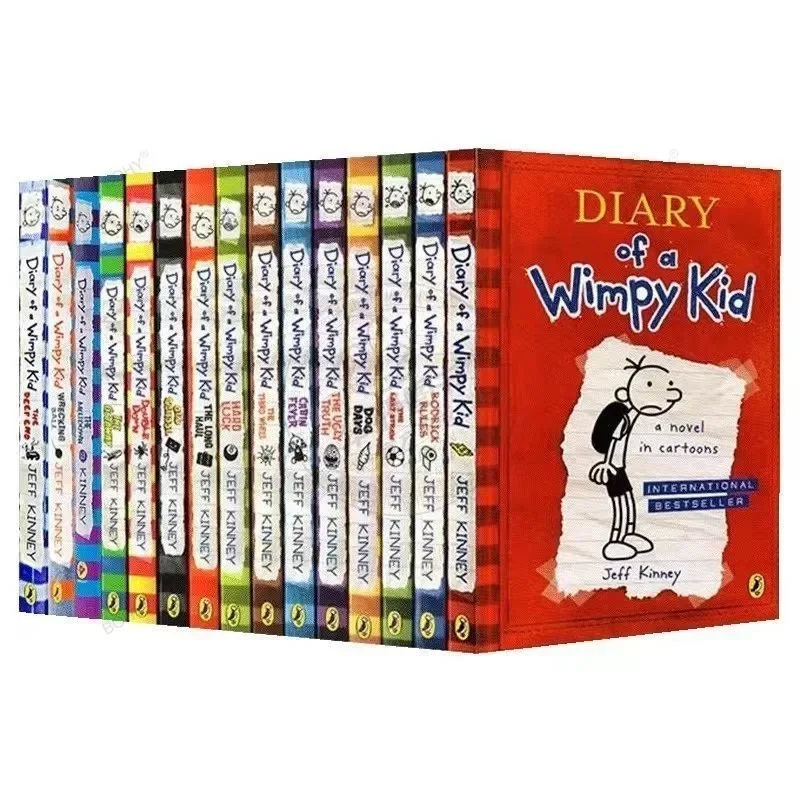 livro ilustrado de leitura extracurricular para criancas diario de um wimpy kid historia de pagina preto e branco 01