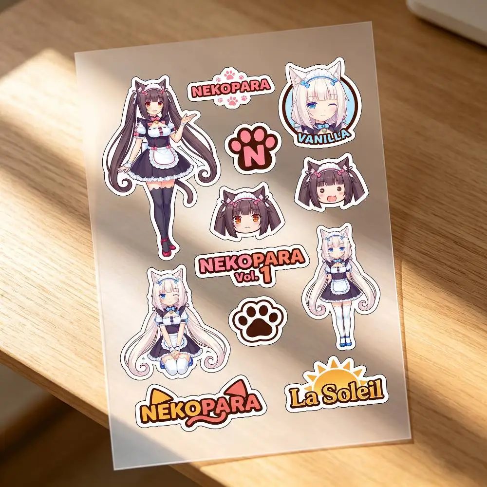 Autocollants Anime NEKOPARA, autocollants pour ordinateur portable, autocollants muraux, autocollants faciles à décoller