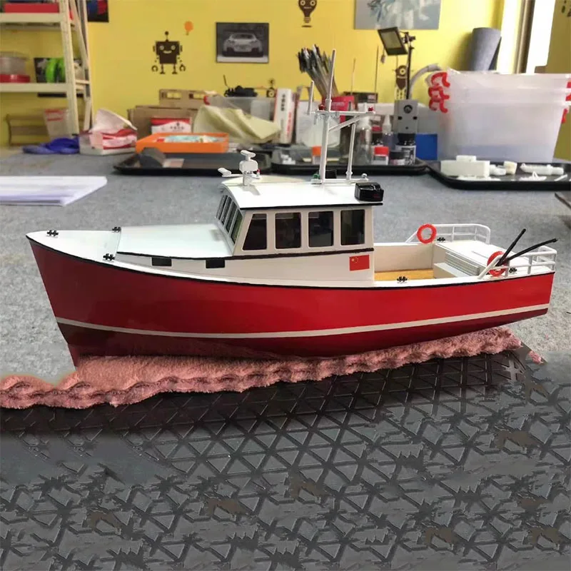 1/48 RC Boat Model Kit Shrimp Fishing Boat Model 3D Printed Boat Model DIY Assembly Kit Boat Model