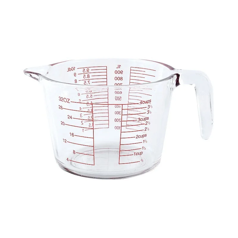 500/1000ml Glass Measuring Cups Food Jug Liquid Container Scales Mixing Cup Durable Kitchen Cake Baking Tool Kitchen Accessories