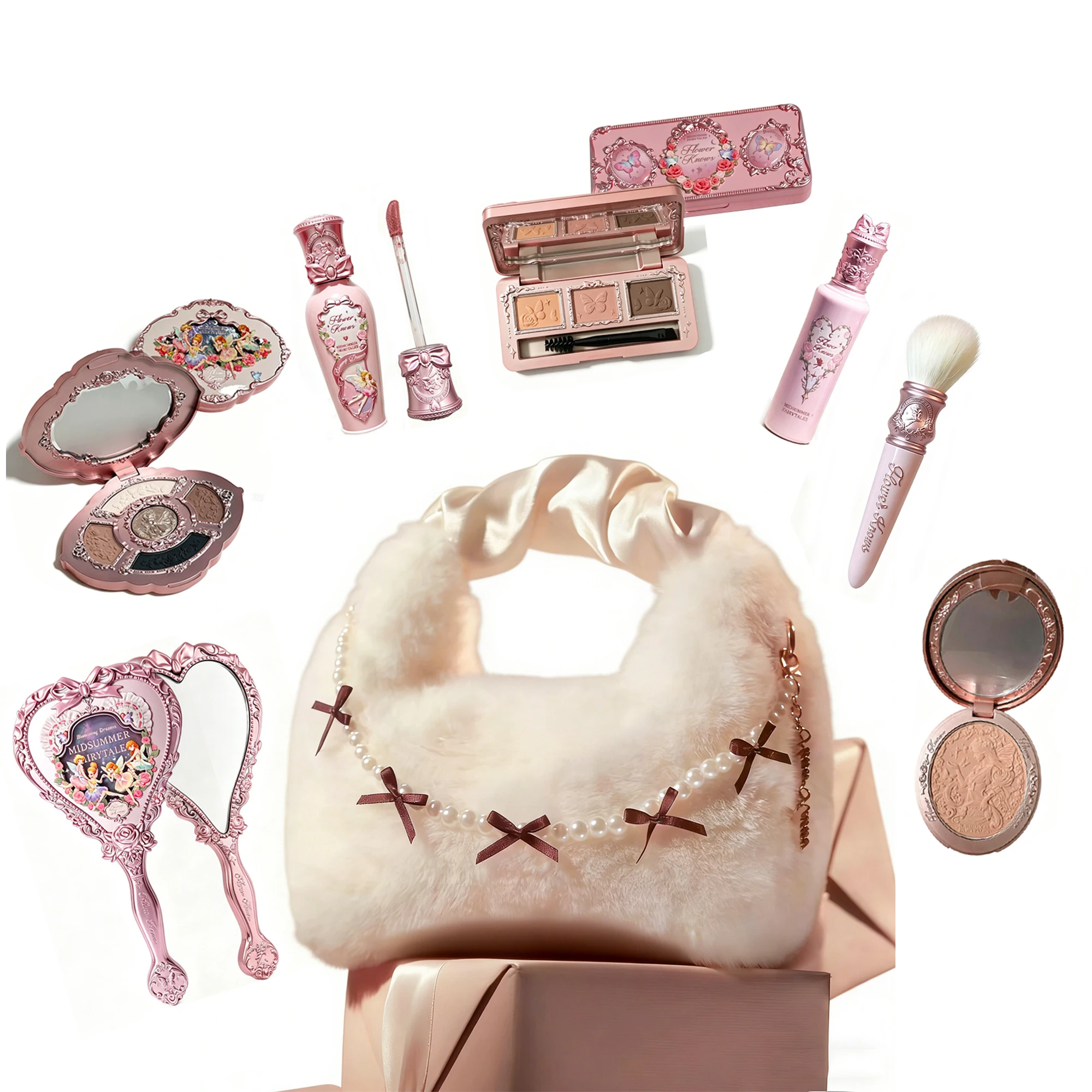 

Flower Knows Midsummer Fairytale Makeup Set Velvet Blush Gloss Eyeshadow Long Lasting Cruelty Free Daily Wear Gift for Girls