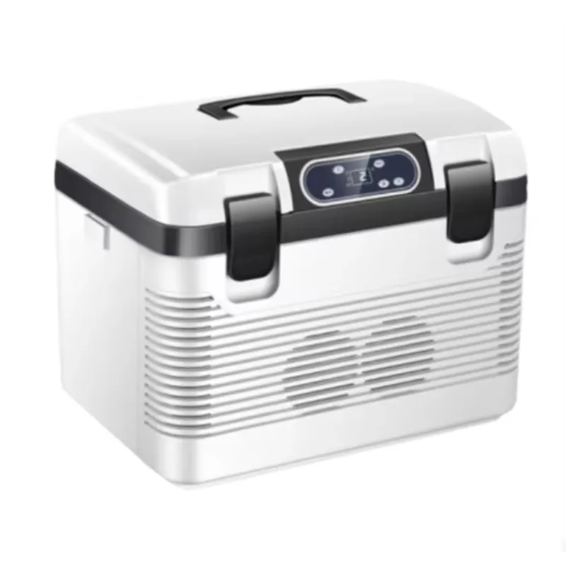 

Tom Auto14L Dual Core Refrigeration Small Car Refrigerator Cooler and Warmer With Handle Car Home Office Fridge Cooler