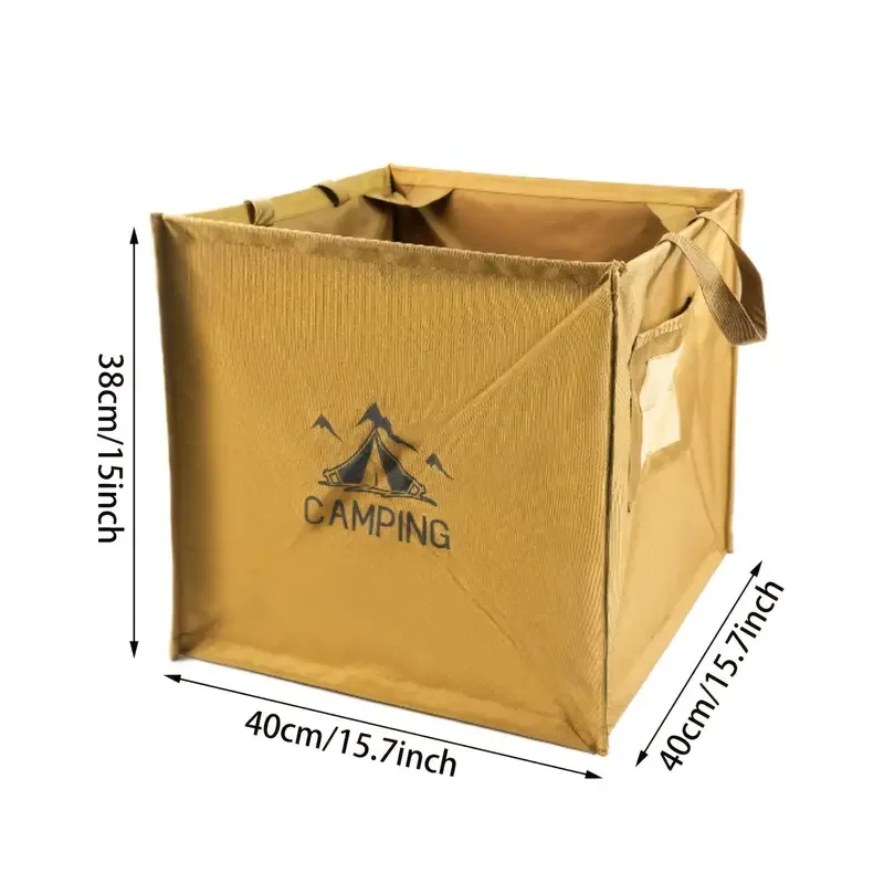 

Large Capacity Portable Folding Trash - Lightweight Durable Canvas with Reinforced Stitching, Open Top Design for Camping