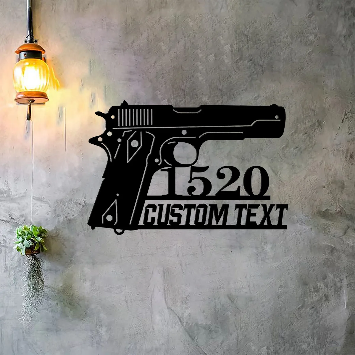 Custom Personalized M1911 Pistol Metal Wall Art Gun Owner Gift - Armory Decor - 2nd Amendment - Army Gift - Veteran Gift