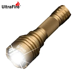 UltraFire W-C8 Powerful Tactical LED Flashlight 10W 1200LM Super Bright Portable 18650 Handheld Torch Light for Camping Hiking