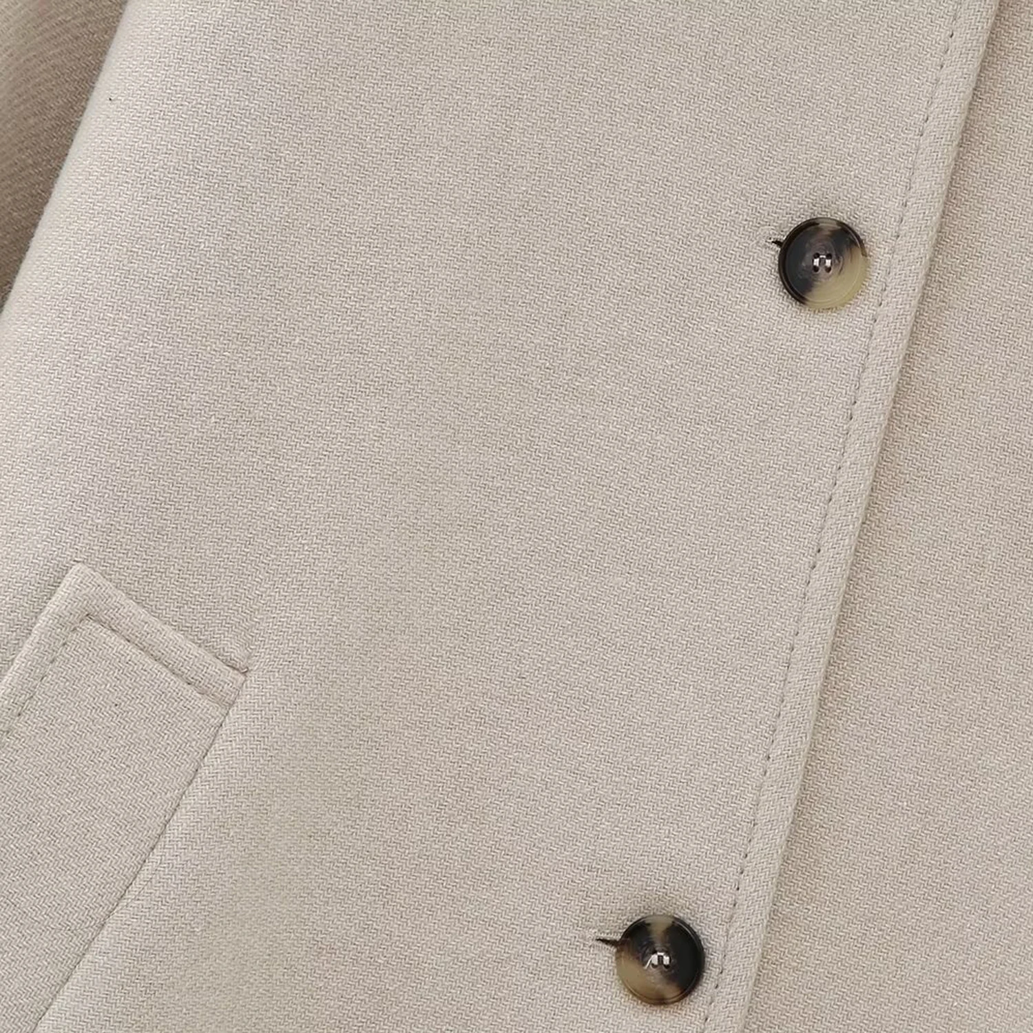 PB&ZA Damen 2024 Herbst und Winter neuer Khaki-Mantel abnehmbarer Pelzkragen Raglanärmel einreihige mittellange Jacke