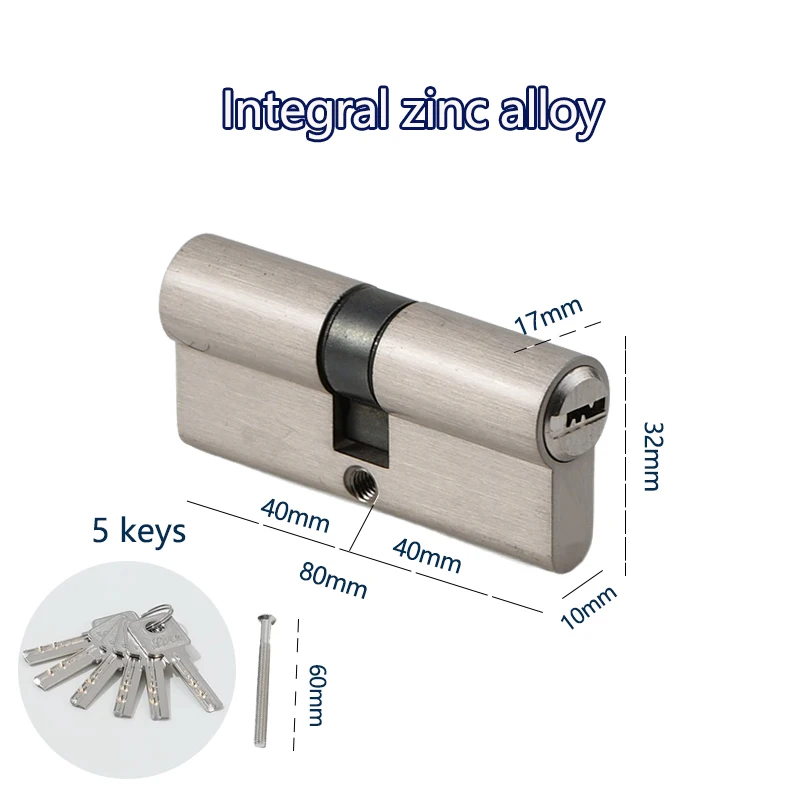 Smart lock door cylinder  locker cylinder door with master key Indoor entrance door lock 60mm 70mm 80mm me key Customize