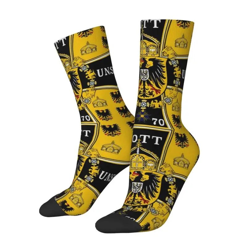 Funny Prussian Battle Flag Of 1870 Socks Men Women Warm 3D Print German Emblem Patriotic Sports Football Crew Socks