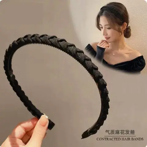 Hochwertige Stirnbänder aus festem Stoff mit feinem Rand, modischer Haarschmuck, Damen-Trend, lässig, Kreuzwickel-Haarband, Haarbänder für Mädchen – Detail 2