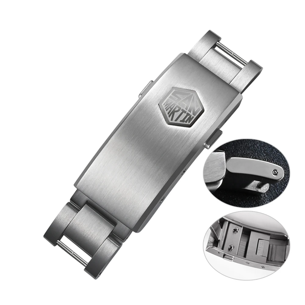 San Martin Neue Fly Verstellbare Schließe Uhrenteile Armband OTF-Schließe für 16mm Spezifiziertes Modell Faltschließe Nicht-universell