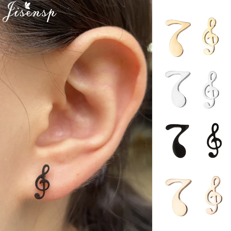 Fashion Musical Instrument Earrings Accordion Headphone Microphone Gitar Stainless Steel Earings for Women Girl Music Lover Gift