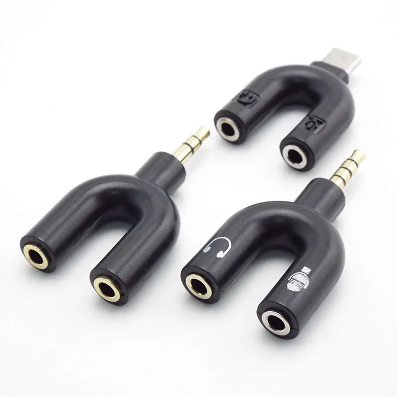 3.5mm male jack plug Type C microphone Headphone Splitter converter connector For Xbox One Audio Adapter Headset for PS4 PC