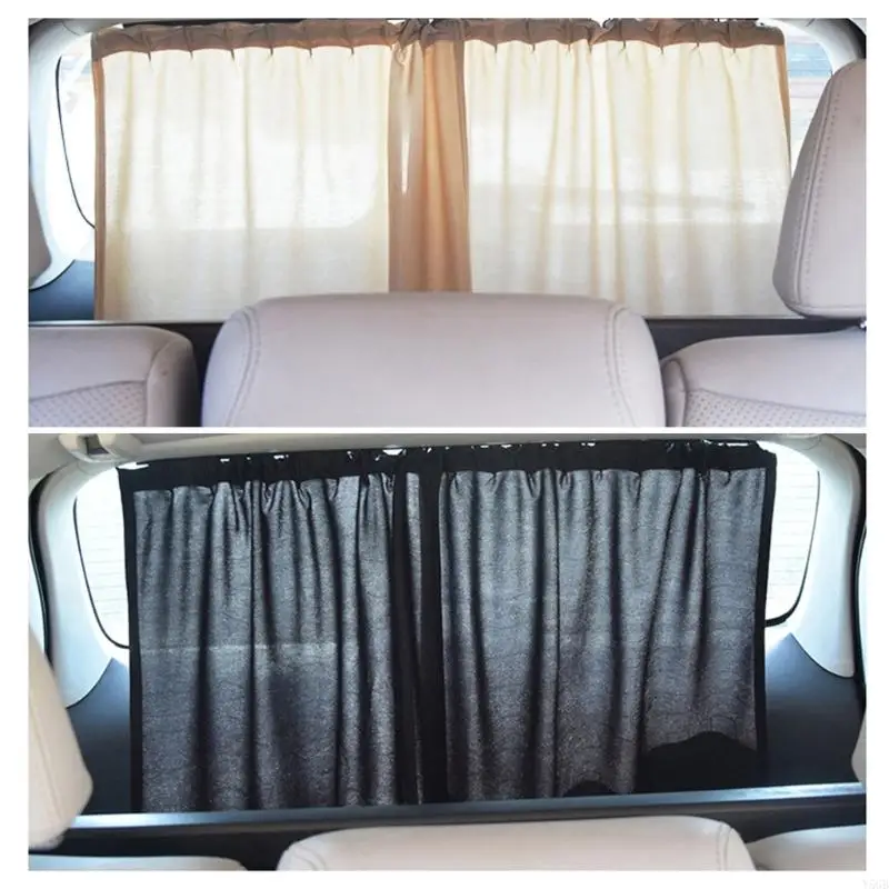 

Privacy Curtain Car Divider Between Rear Auto Window Sun Shade Side Y5GB