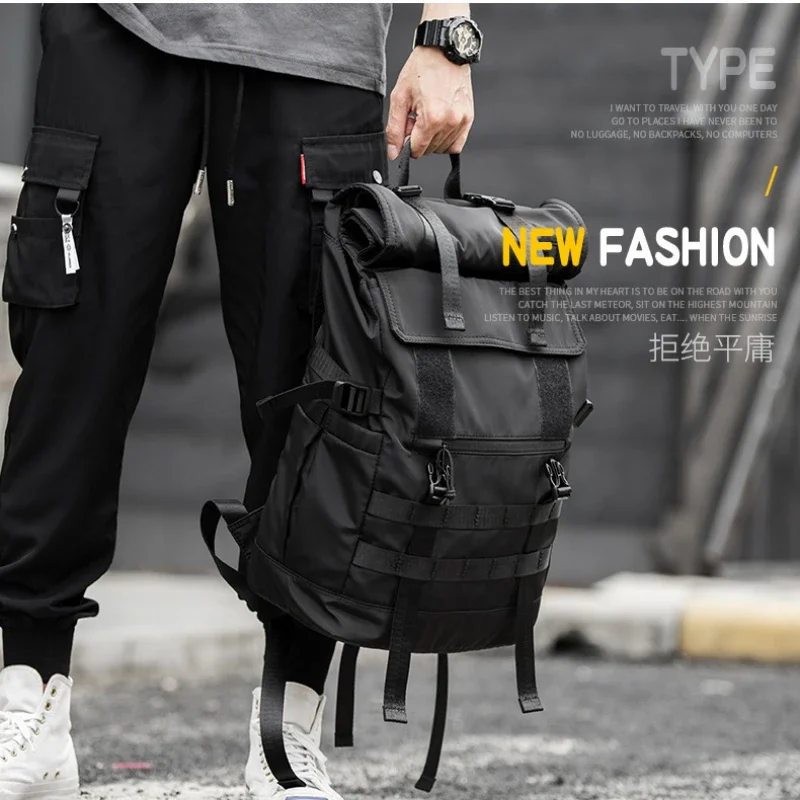 Large Men Backpack Fashion Man Schoolbag 17in Travel Backpacks Oxford Cloth Male Laptop Rucksack 2023 Sport Student Bagpack