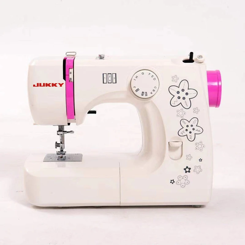 jukky jk1212 home mini portable domestic sewing machine household motor clothes making botton machine a coudre mesin jahit