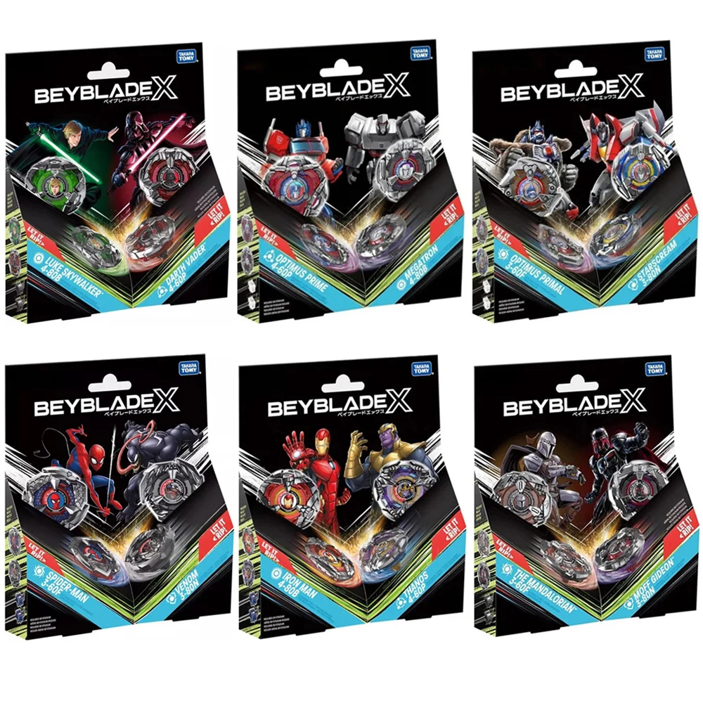 ORIGINAL TAKARA TOMY BEY X BXG 29 Marvel Collab Iron Man 4-80B Vs Thanos Multipack 4-60P Set BXG-30 BXG-33 BXG-34 BXGG-36 BXG-37