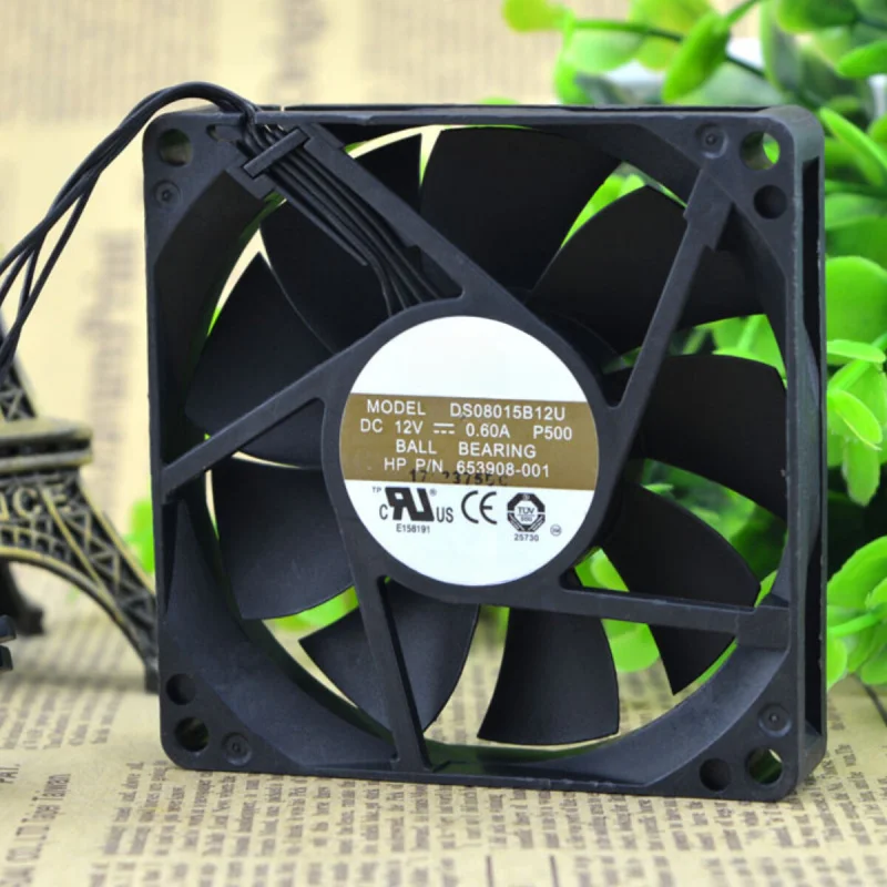 l 1PCS PWM Industrial Cooling Fan For AVC DS08015B12U | 12V 0.60A 80×80×15mm 8CM