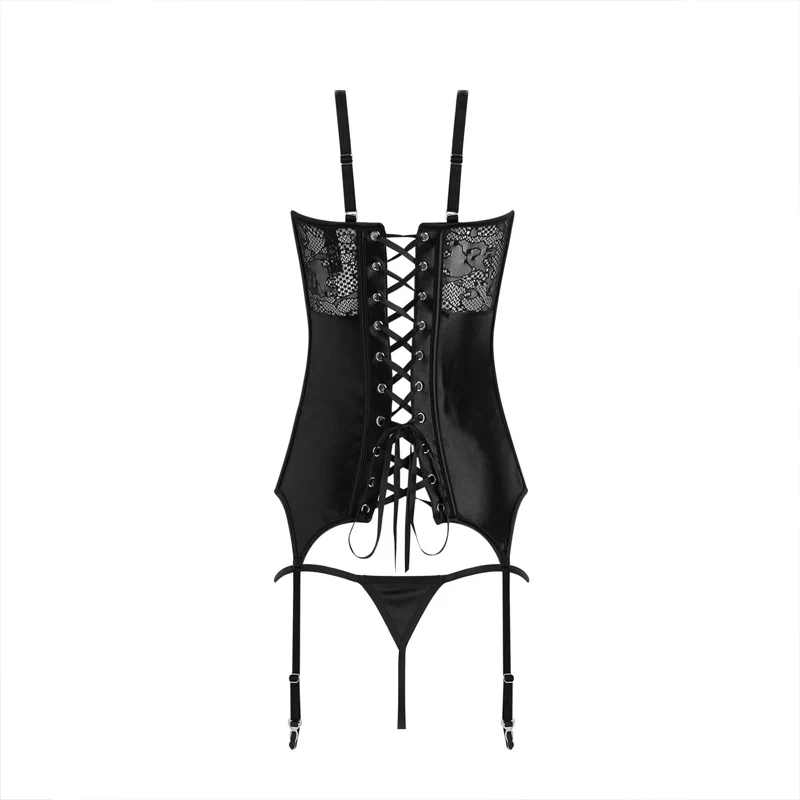 XXS-5XL Sexy Corset Lingerie Strappy Bodysuit Lace Push Up Bra Shapewear Gather Lingerie For Women Slimming Underwear