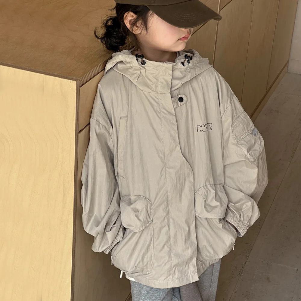 

Girls Coat Spring and Autumn 2024 New Boys Spring Wear Korean Style Children Clothing Foreign Style Jacket Cardigan Top