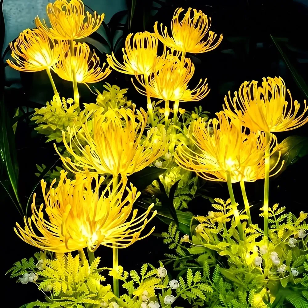 Summer Holiday Yard Decoration Simulation Plant for Solar LED Lawn Eternal Flower Garden Light Wedding Party Camping Outdoor