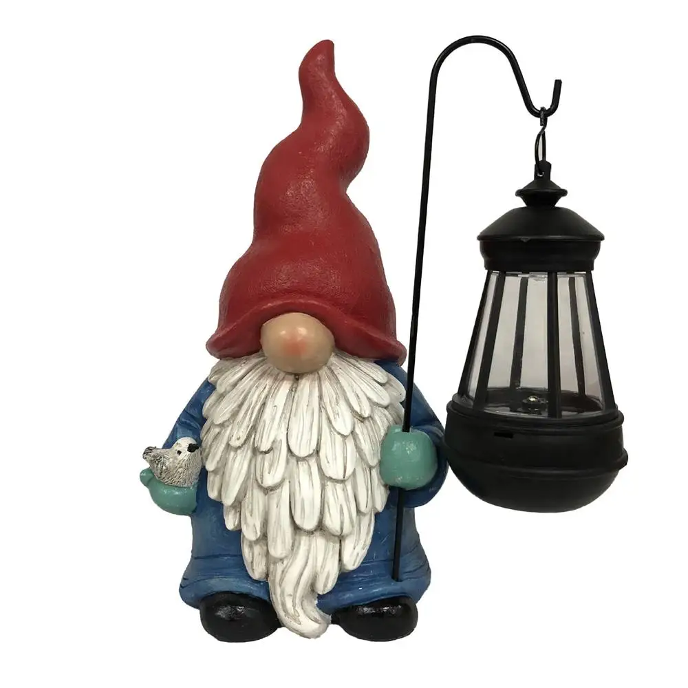 

Garden Resin Red Hat Dwarf Ornaments Solar Light Outdoor Landscaping Lawn Courtyard Decorations Craft Gifts Articles Furnishing