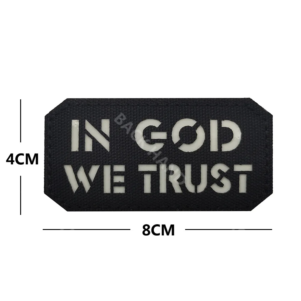 IN GOD WE TRUST Embroidery Patch Slogan Patches Military Army Embroidered Badges Tactical Appliqued Patches Emblem For Cap