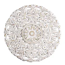 Wood Mandala Hanging Decorative Wood Panels Delicate Carved Flower Of Life Wall Exquisite Wooden Wall Decor For Home