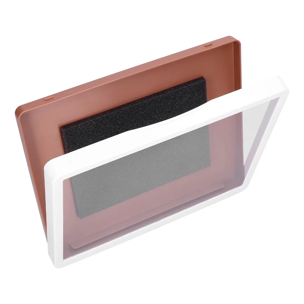 ABS + PET Bathroom Waterproof Touch Case 30*24cm White Shower Touch Screen Bracket Wall Mount Mobile Storage Box
