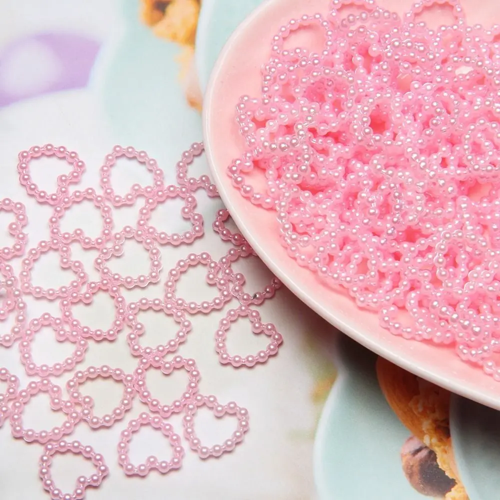 Mini Perle Artificielle en Forme de Cœur pour Décoration d'Ongles, Matériel de Bricolage, Coloré