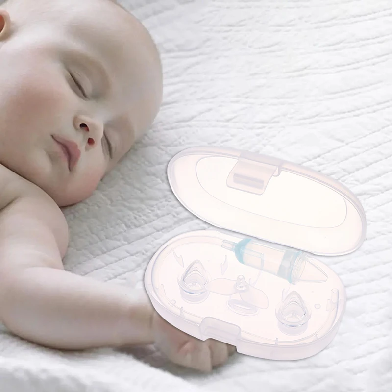 

Силиконовый аспиратор для носа новорожденных с мягким наконечником, безопасное устройство для очистки носа младенцев от соплей