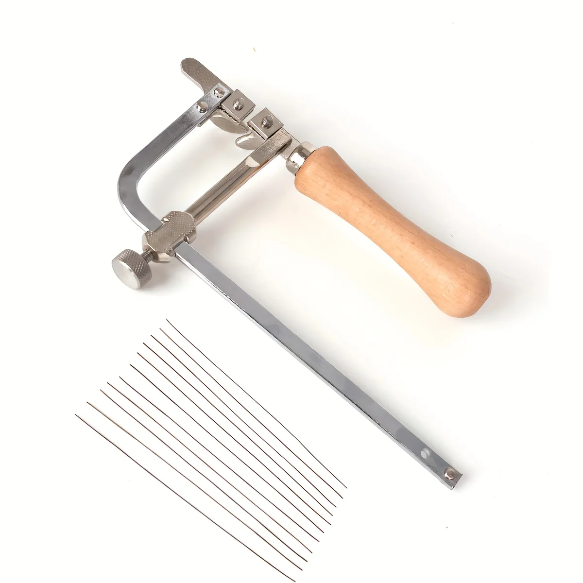 13-in-1 Professionelles Schmucksägen-Set: Handsäge, Holzbearbeitungs-Bandsäge, Verstellbarer Sägenrahmen und 12 Sägeblätter. – Detail 9