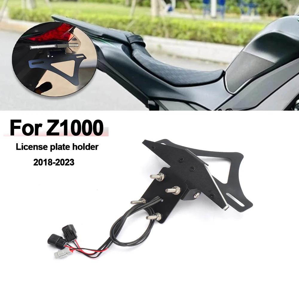 

License plate Holder Motorcycle Tail Tidy Fender Frame Tailstock Turn Light For KAWASAKI Z1000 Z 1000 2018-2023