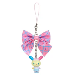 Cute Usahana Mascot Keychain Academy's Sparkle Club Kawaii Bow PVC Ball Chain Keyring