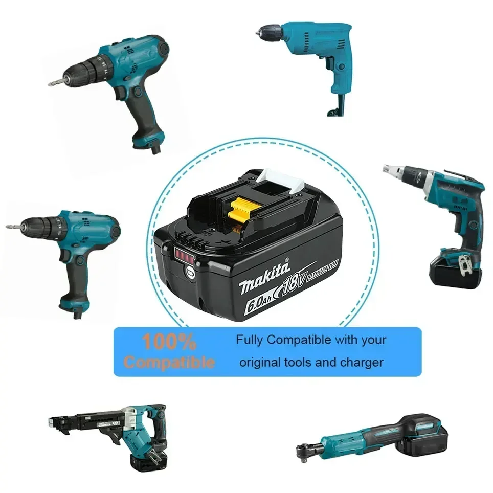 Genuine/Original Makita 18v battery bl1850b BL1850 bl1860 bl 1860 bl1830 bl1815 bl1840 LXT400 6.0Ah for makita 18v tools drill