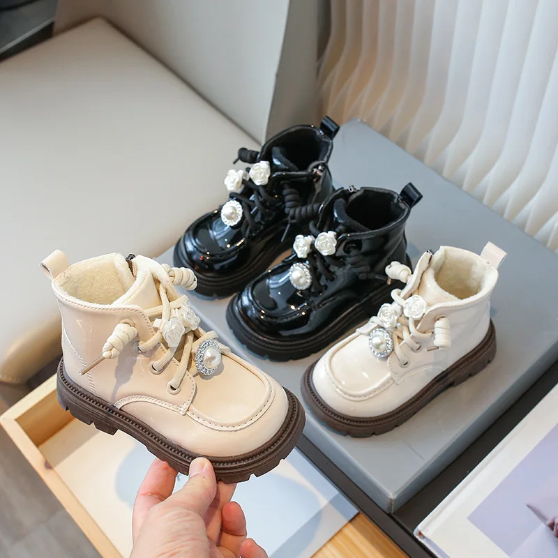 Boat Fashion Girl Boot 2026 Winter New Rainbow Girl Shoe Stylish Child Ankle Boot Soft Sole Child Shoes Personalized Women Boots