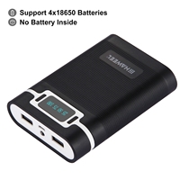 HAWEEL DIY 4 x 18650 Battery (Not Included) 10000mAh Power Bank Shell Box with 2 x USB Output & Display For All Smartphones