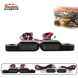 Motorcycle MotoBike LED Mini Turn Signal Light For Harley Scooter Handlebar Bar End Blinker Lamp Indicators Taillight