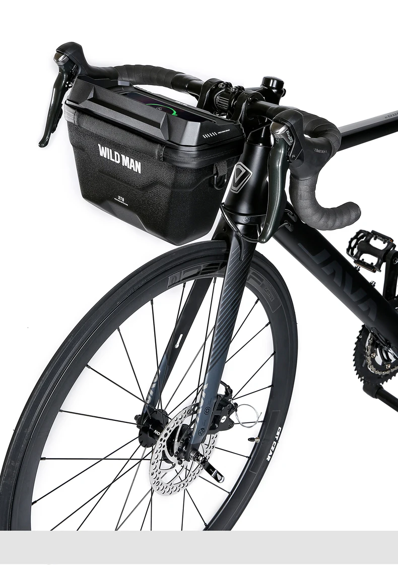WILD MAN BBG106 Fahrrad Lenkertasche EVA Hartschale Touchscreen Handyfenster Regenschutz Schnellwechselhalterung für MTB und Rennrad – Detail 20