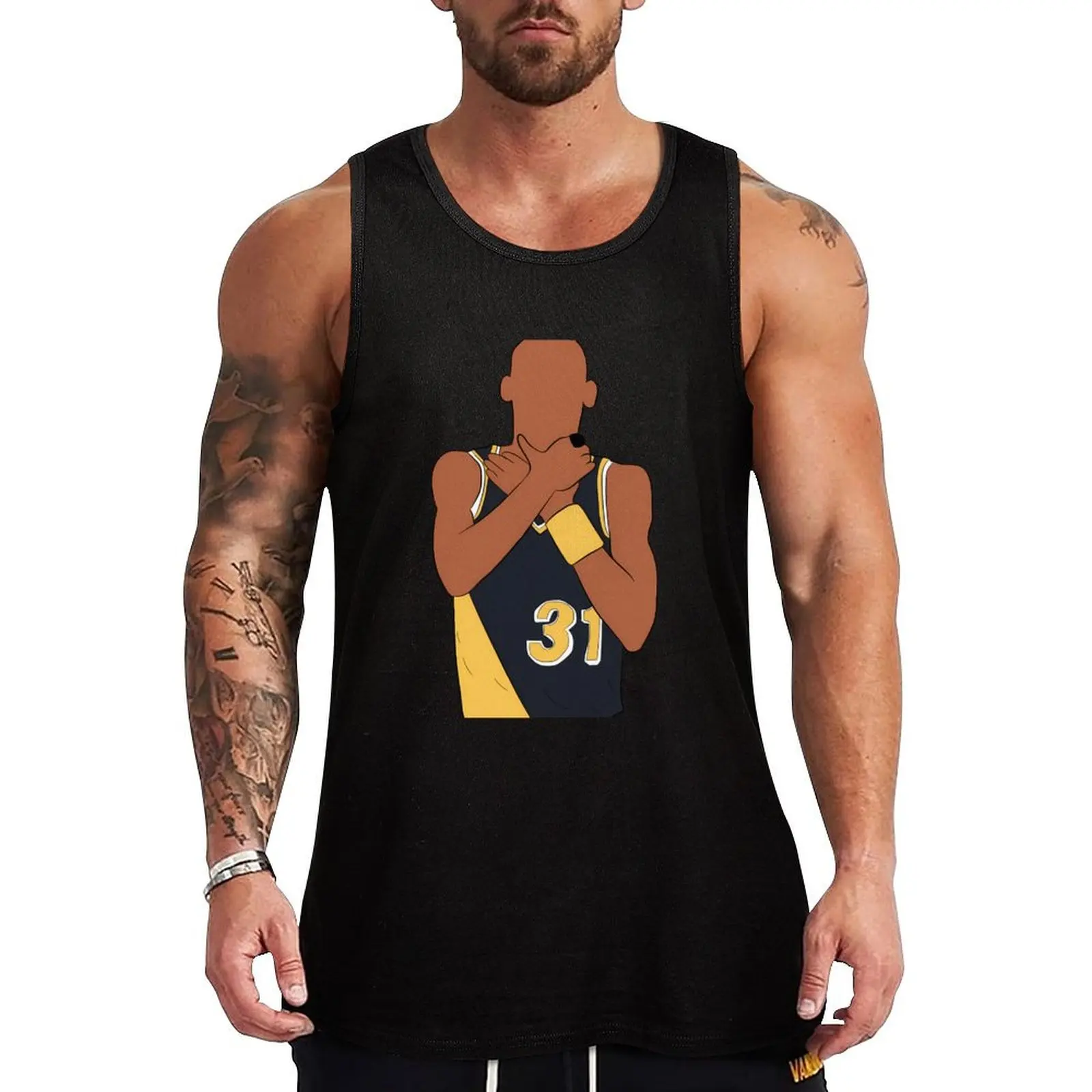 

Reggie Miller Choke Tank Top vest men Men's vest muscle t-shirt