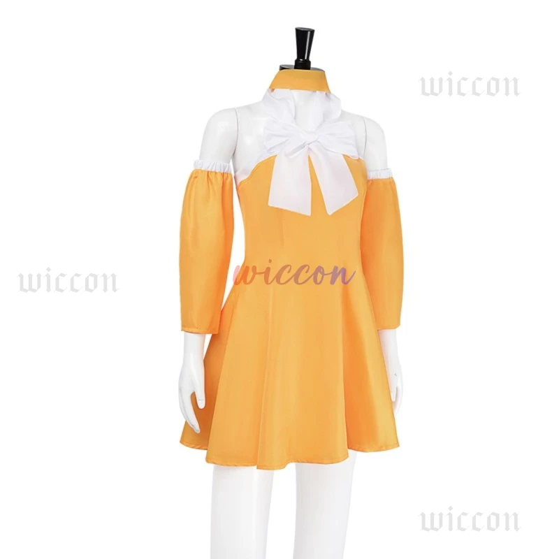 Levy McGarden COS Anime FAIRY TAIL COS # @ # @(() Abito da donna giallo con parrucca blu, completo da gioco di ruolo per donna ragazza^%$ #