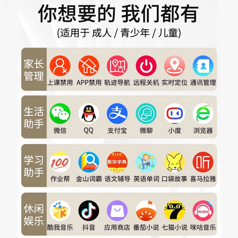 5GLong Battery Life Children's Phone Watch Girls' and Boys' HD Dual-Camera Video Call IntelligenceGPSPrecise Positioning