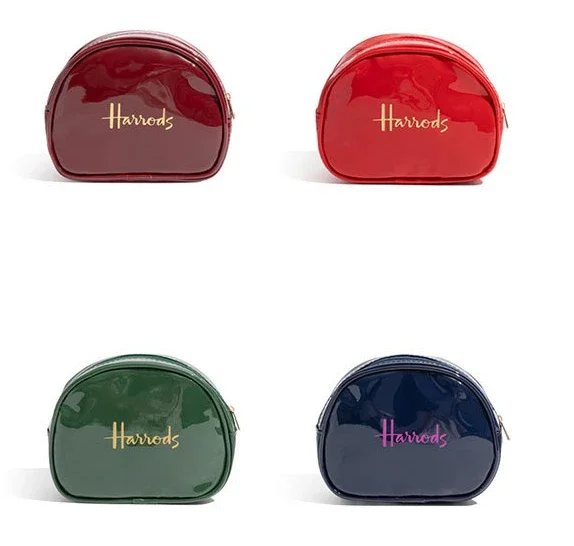 Harrods London Make Up Cosmetics Zipper Bag Travel Cosmetic oOrganizer