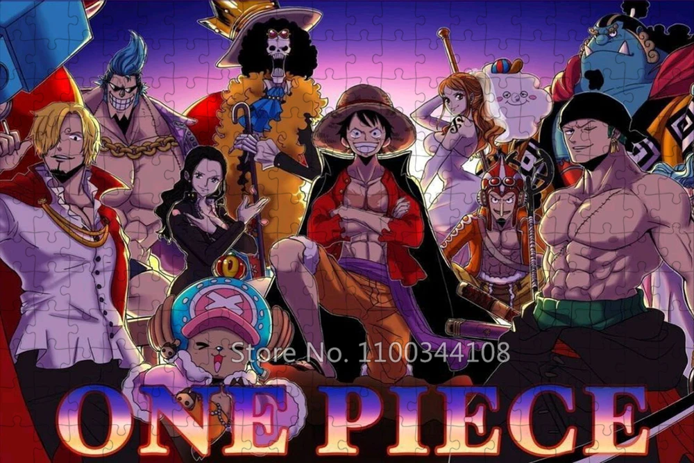 Popular Anime One Piece Jigsaw Puzzle 300/500/1000 Pieces Wooden Puzzles Children's Handmade Toys Home Decoration Collectibles